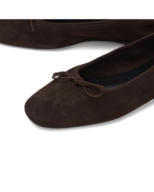 Aeyde Black Tiby Suede Ballet Flats