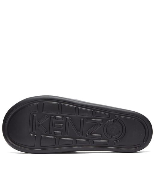 KENZO Black Pool Slides for men