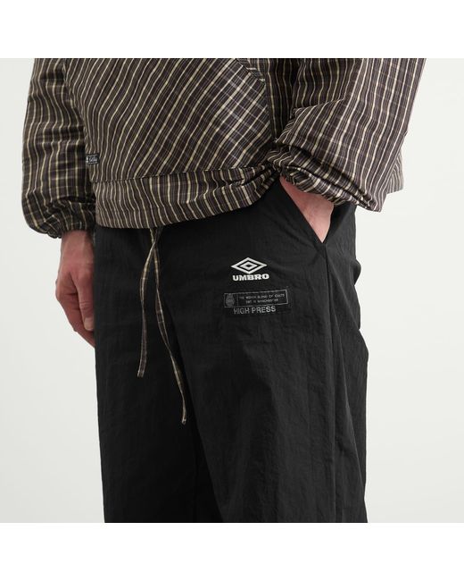 Umbro by Slam Jam Black Antique Nylon Pant for men