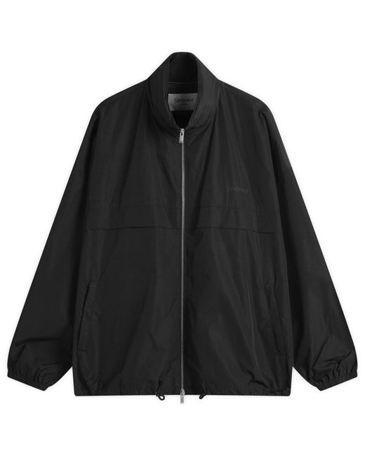 Saint Laurent Black Zip Through Hooded Jacket for men