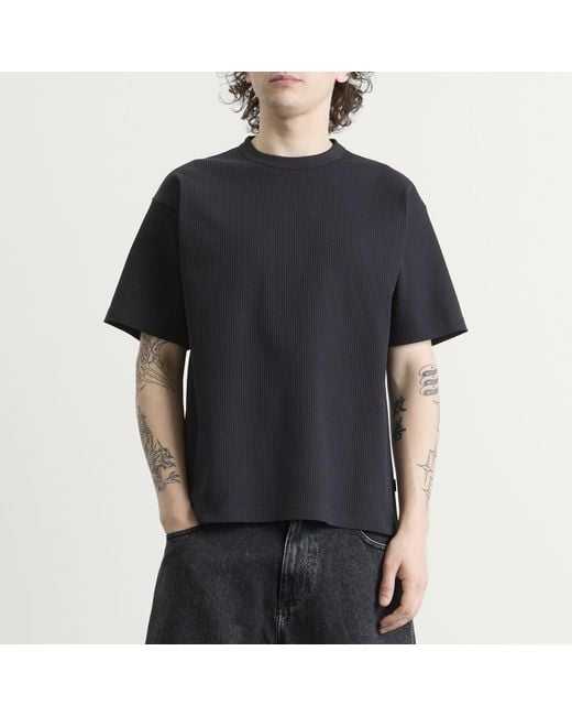 Beams Plus Black Stretch Thermal T-Shirt for men