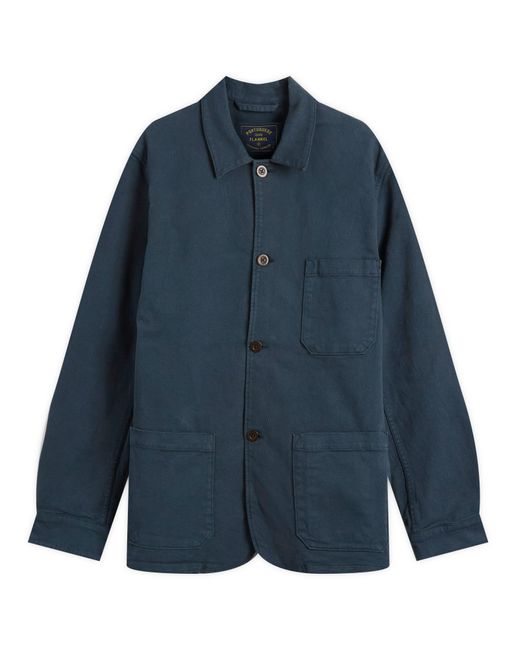 Portuguese Flannel Blue Labura Chore Jacket for men