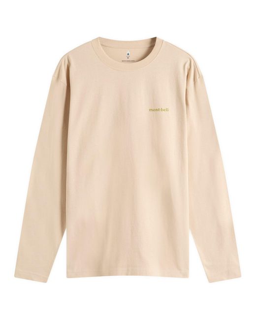 Montbell Natural Road To The Mountains Long Sleeve T-Shirt for men