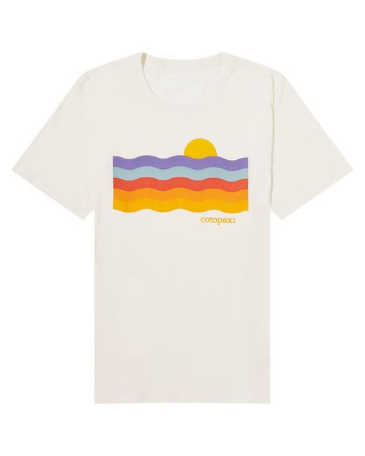 COTOPAXI White Disco Wave Organic T-Shirt for men