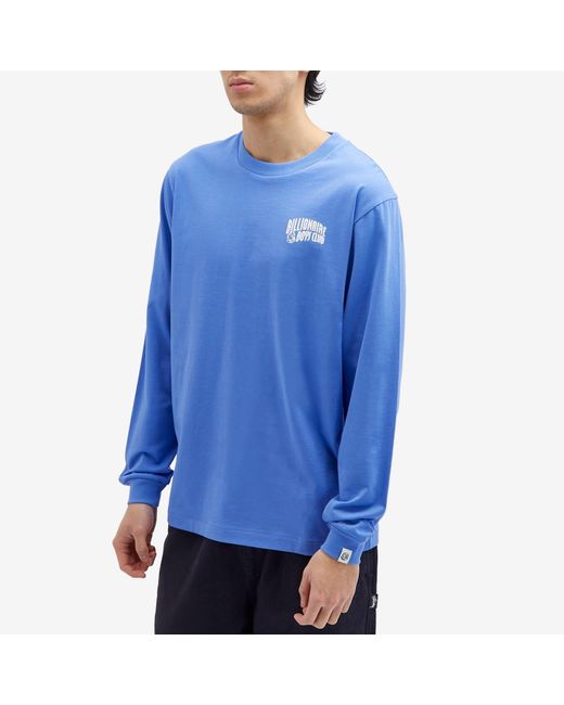 BBCICECREAM Blue Small Arch Logo Long Sleeve T-Shirt for men