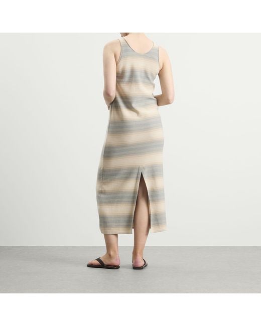 Auralee Natural Gradient Stripe Knit Dress