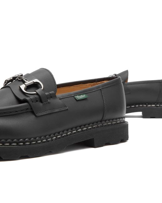 Paraboot Black Reims Mors Horsebit Loafer for men