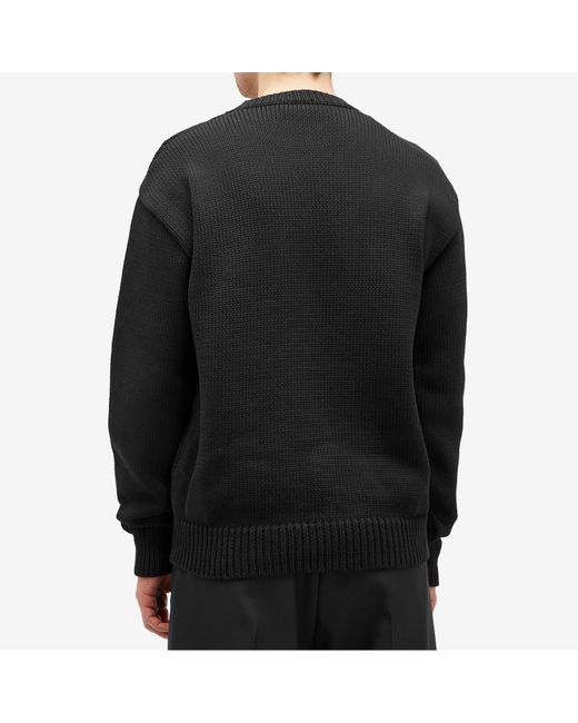 Off-White c/o Virgil Abloh Black Big Bookish Chunky Crewneck Knit for men