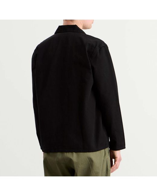 Service Works Black Canvas Chore Shirt for men