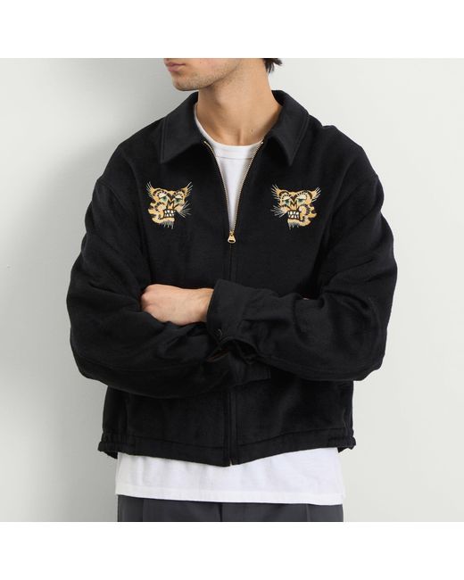 Visvim Black Norad Brushed Silk Jacket for men