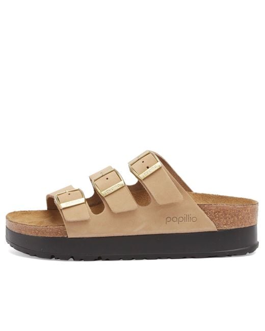 Birkenstock Brown Florida Iii Flex Platform Lenb