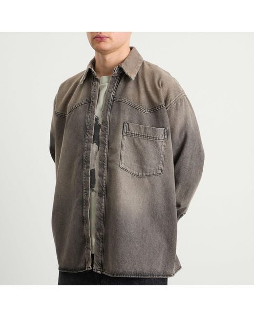 Won Hundred Gray Zayne Denim Overshirt for men