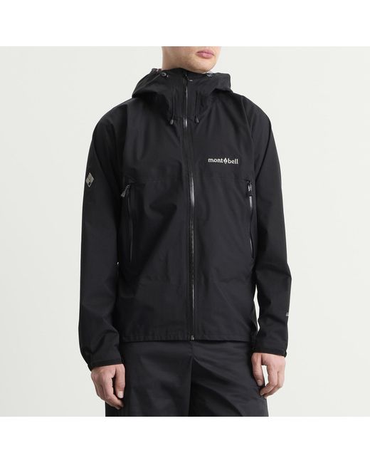 Montbell Black Drytec Lightweight Rain Jacket for men