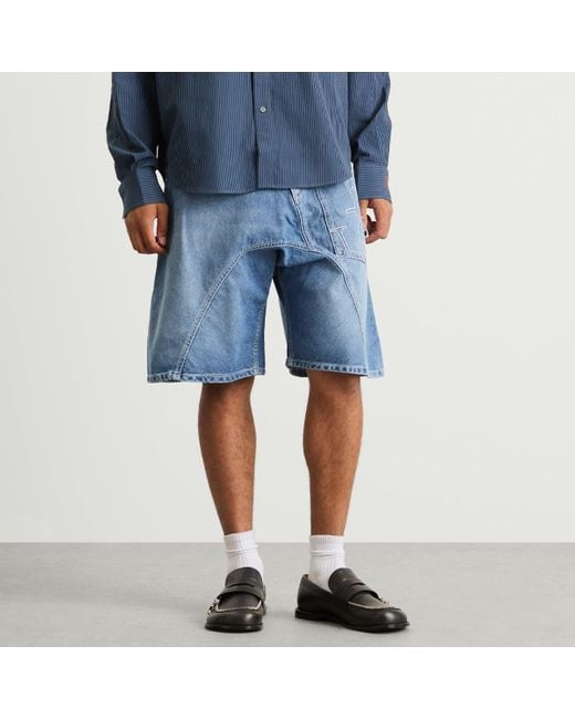 J.W. Anderson Blue Twisted Workwear Shorts for men