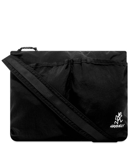 Gramicci Black Utility Sacoche Shoulder Bag for men