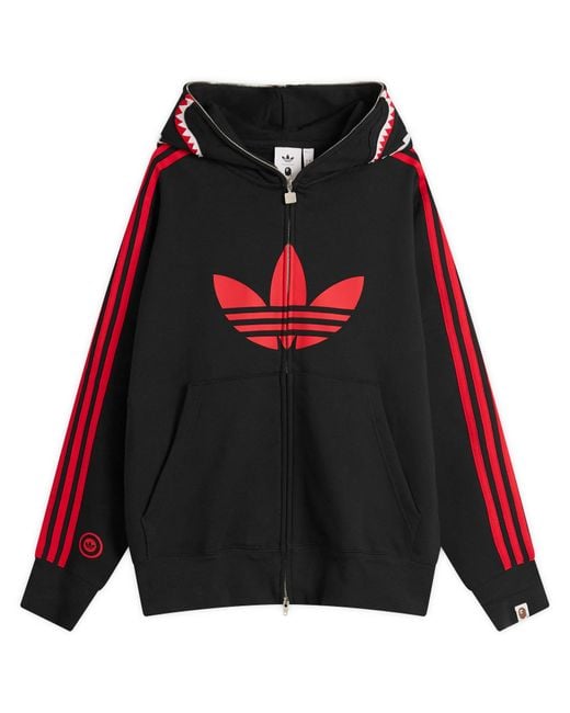 adidas X Bape Shark Hoodie in Black | Lyst UK