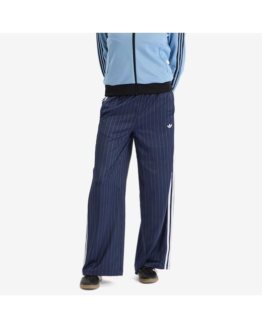 Adidas Blue Satin Wide Legged Pants