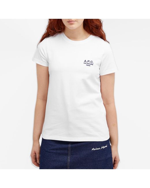 A.P.C. White Denise Logo T-Shirt