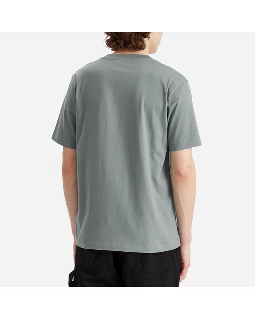 Norse Projects Gray Johannes Logo Print T-Shirt for men