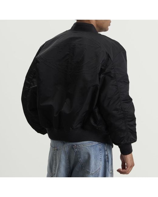 DIESEL Black Reversible Bomber Jacket for men