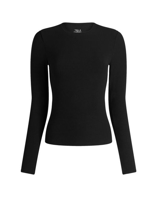 Tala Black 365 Long Sleeve Long Line T-Shirt