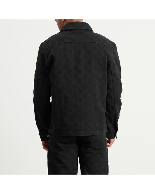 CASABLANCA Denim Monogram Shacket in Black for Men | Lyst