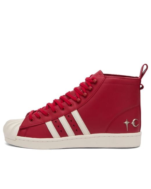 adidas X Thug Club Superstar Boot Luxe in Red for Men | Lyst