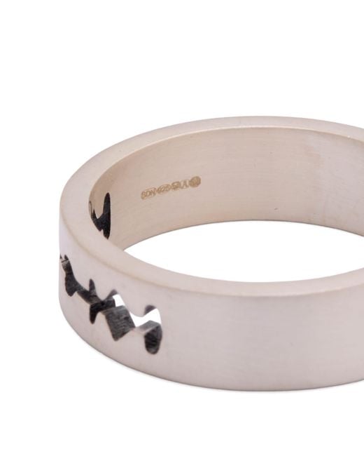 Serge Denimes White Razor Ring for men