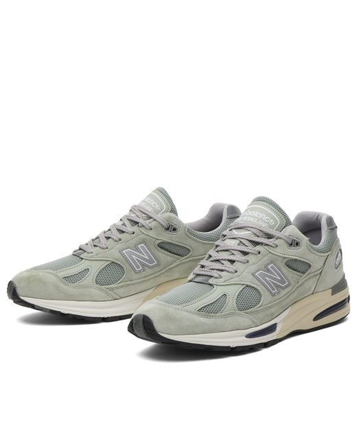 New Balance White 991V2 Sneaker