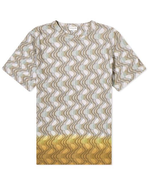 Dries Van Noten Gray Habba Print T-Shirt for men