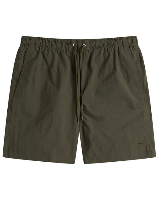 Norse Projects Green Hauge Recycled Nylon Swim Shorts for men