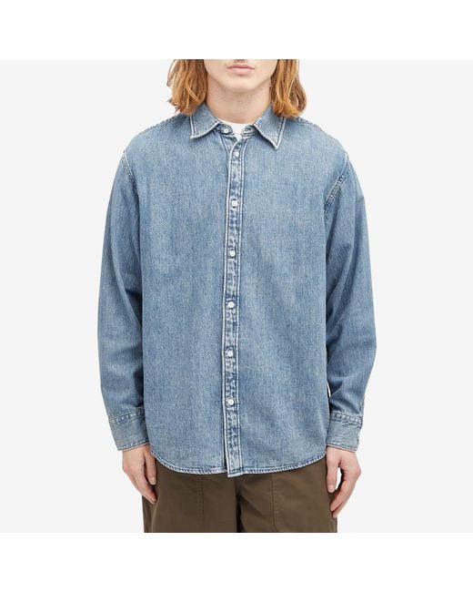 Rag & Bone Blue Denim Matthew Shirt for men