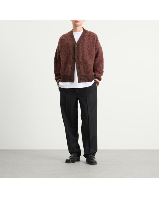A Kind Of Guise Brown Khuder Knit Cardigan for men