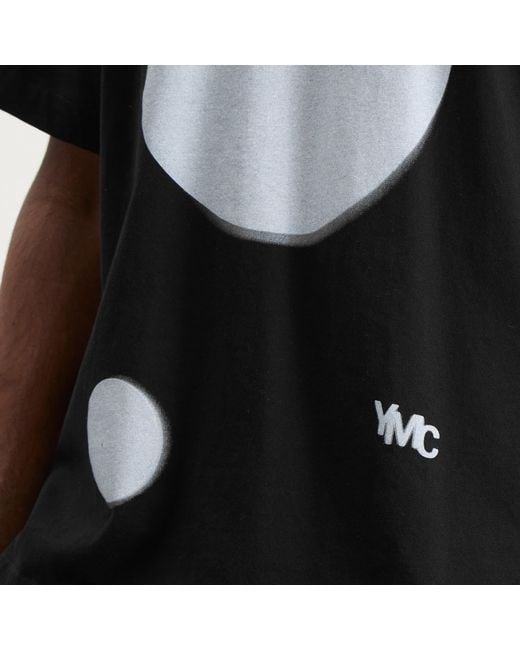 YMC Black Death Star Print Triple T Shirt for men