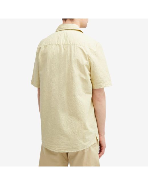Armor Lux Yellow Seersucker Vacation Shirt for men