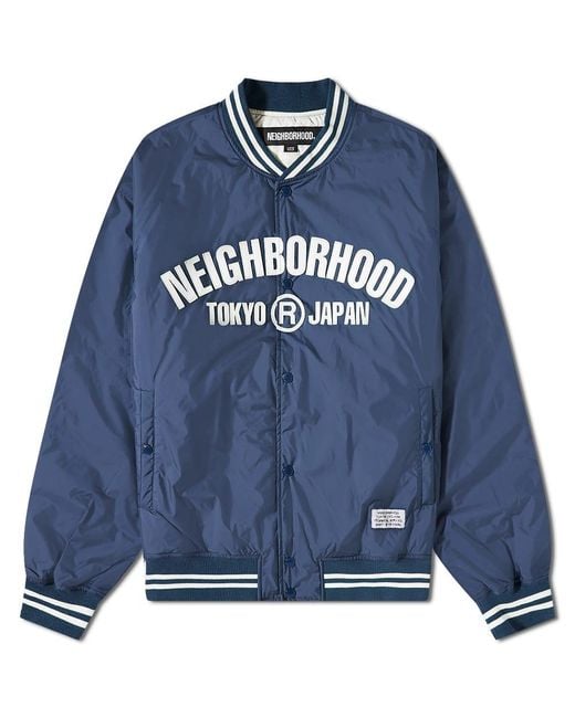 Neighborhood Blue Bb Varsity Jacket for men