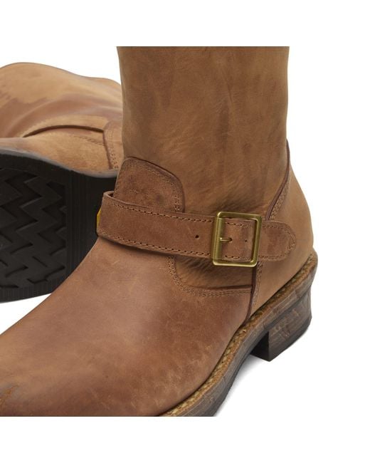 Visvim Brown Folk Buckle Ankle Boot for men