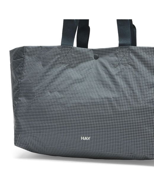 Hay Gray Grid Weekend Bag