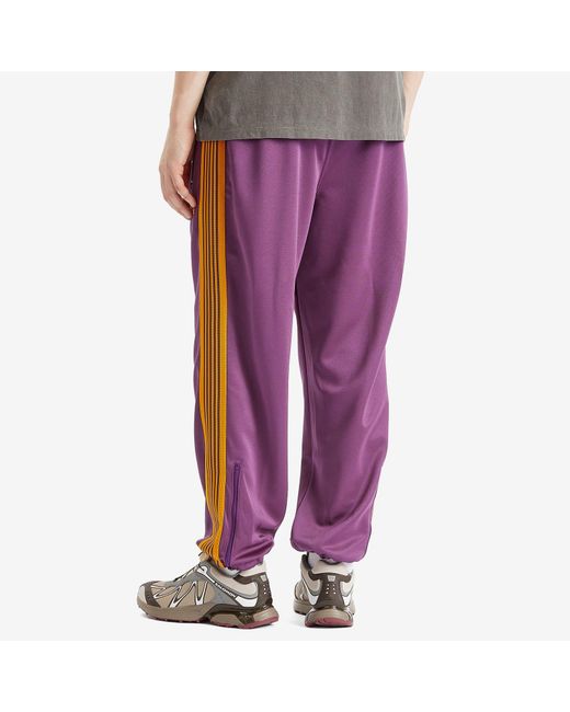 Needles Purple Poly Smooth Zipped Track Pant for men