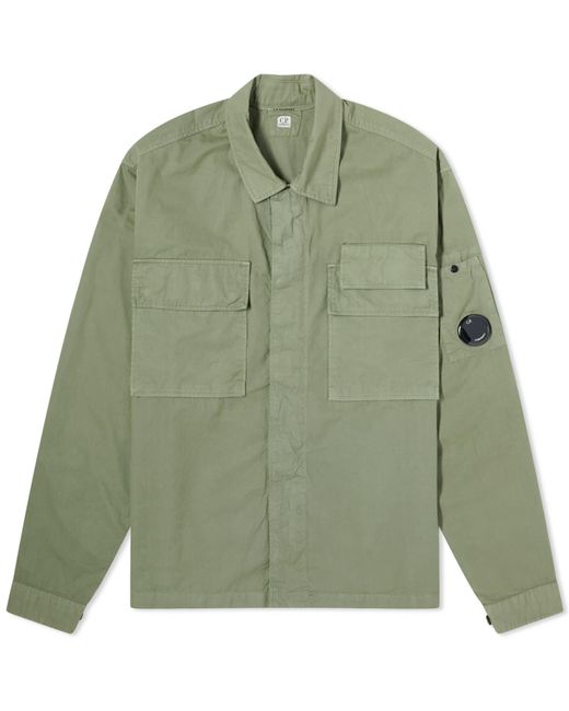 C P Company Green Gabardine Shirt for men