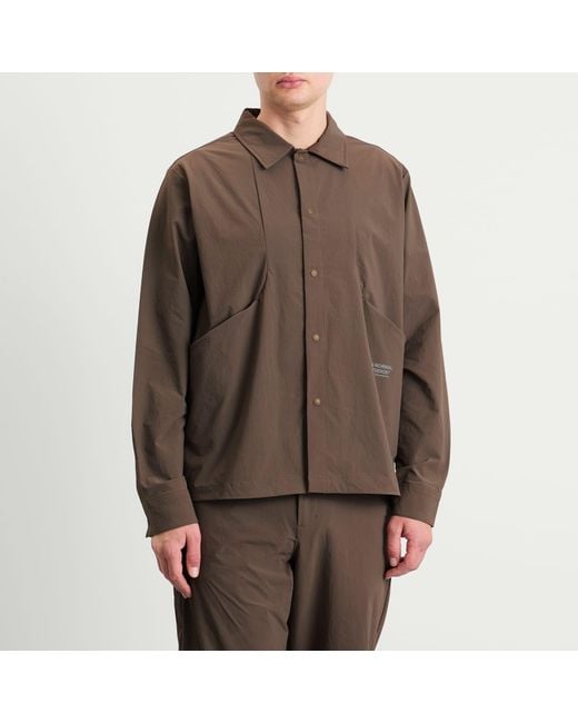 Pas Normal Studios Brown Off-Race Tech Overshirt for men