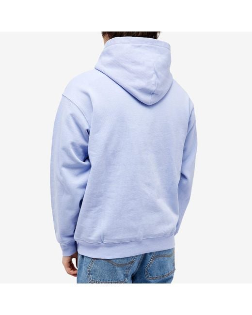 Dime Blue Classic Small Logo Hoodie for men