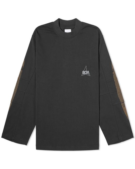 Roa Black Long Sleeve Graphic T-Shirt for men