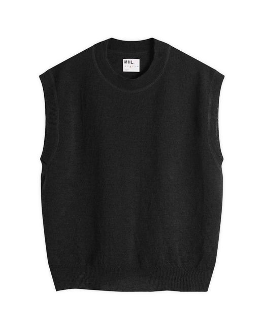 MHL by Margaret Howell Block Stripe Slipover Vest in Black