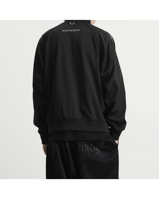 MASTERMIND WORLD Black Side Taped Track Jacket for men