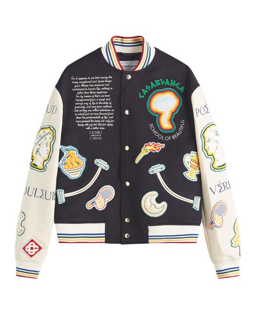 Casablanca Black Varsity Jacket for men