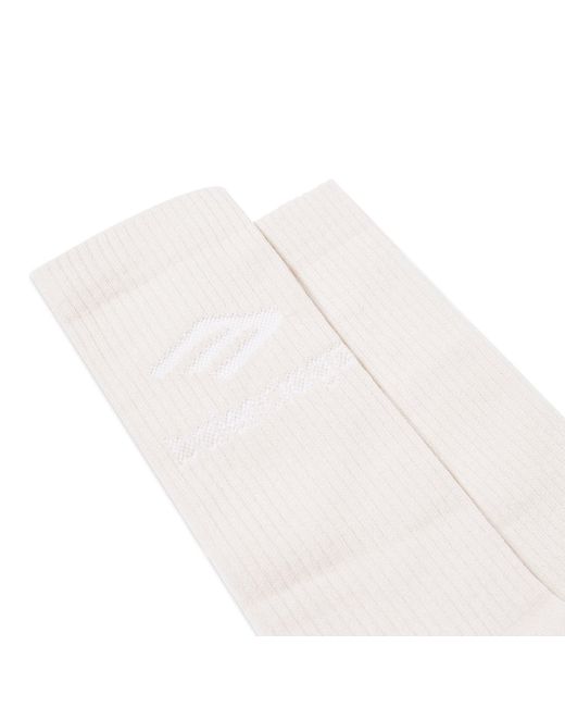 Balenciaga White Logo Socks for men