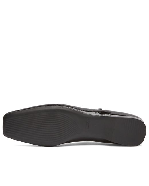 Vagabond Black Delia Square Toe Leather Ballet Shoes