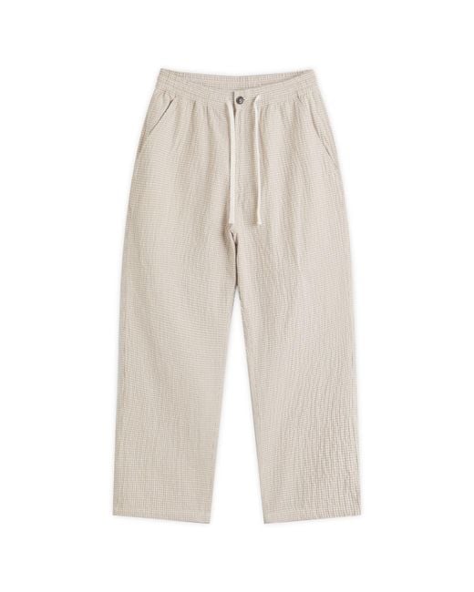 Universal Works Natural Ospina Check Hi Water Trouser for men