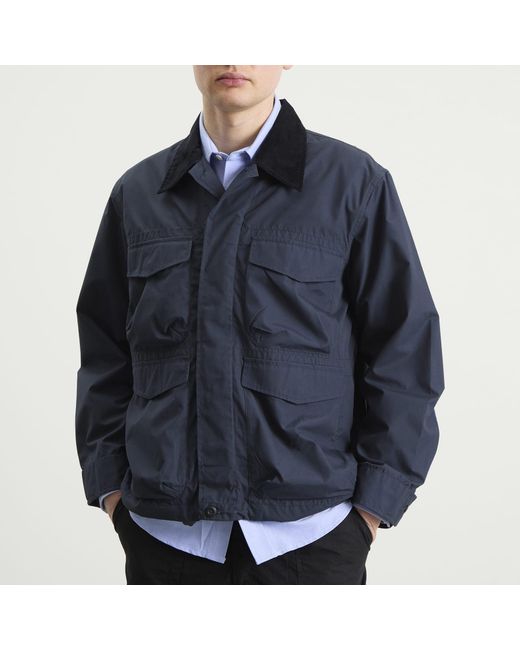 Universal Works Blue Recycled Poly Parachute Field Jacket for men